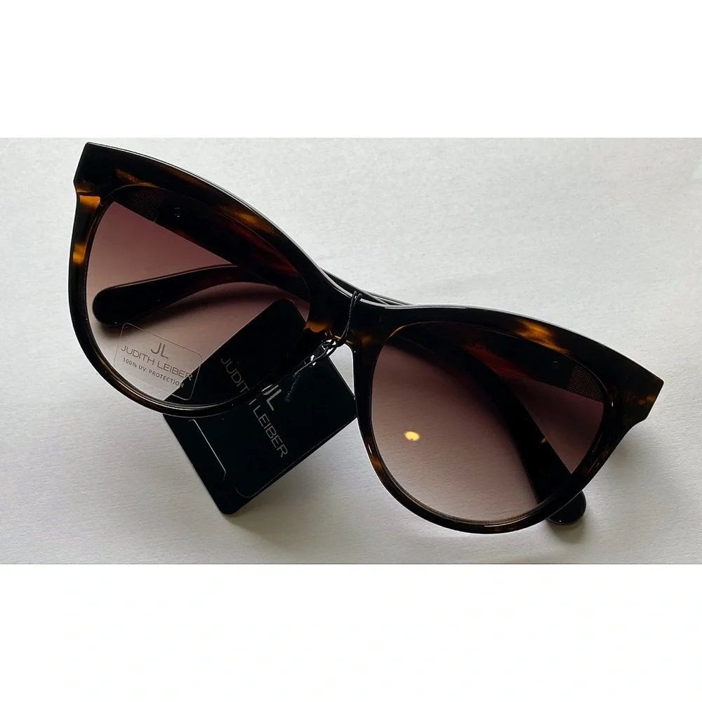 JL Judith Leiber Tortoise Butterfly Sunglasses
